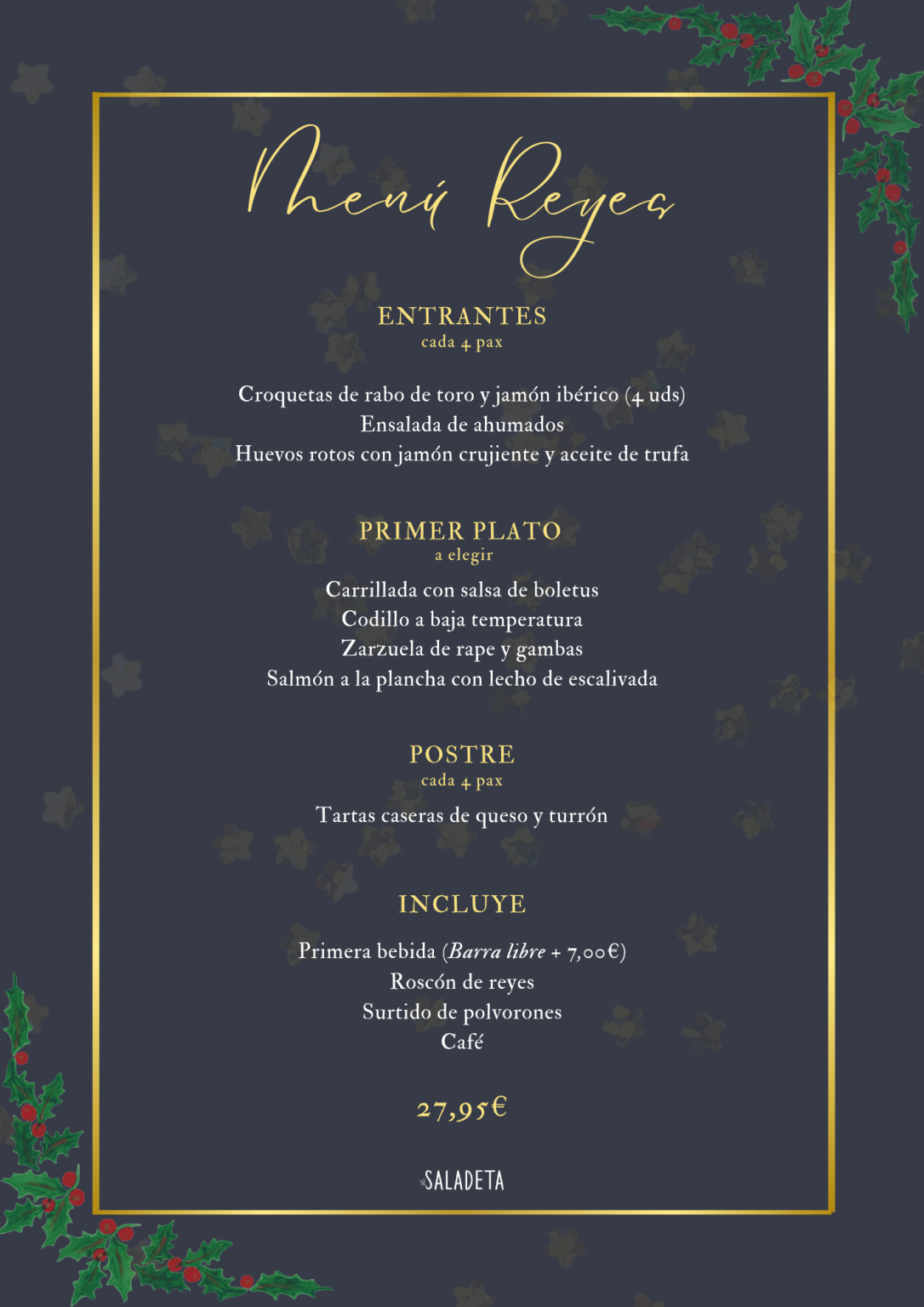MENU REYES – Bar Saladeta